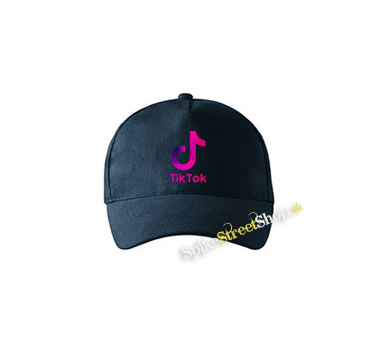 TIK TOK - Logo Rainbow - tmavomodrá šiltovka