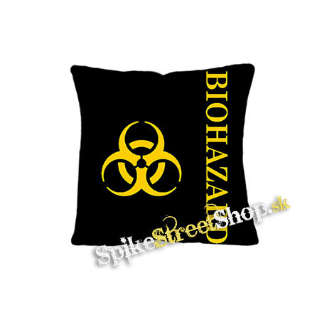 BIOHAZARD - Vertical Yellow Logo Crest - vankúš