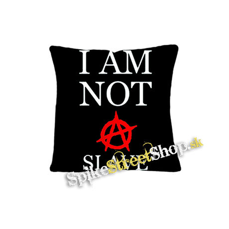 I AM NOT A SLAVE - Červené A - vankúš
