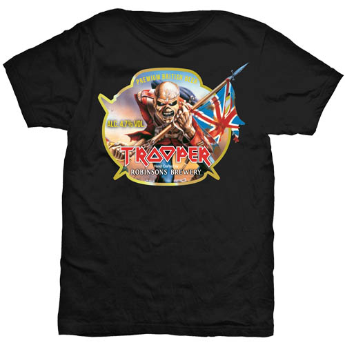 IRON MAIDEN - Trooper Robinson Beer - čierne pánske tričko