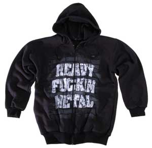 HEAVY FUCKIN METAL - pánska mikina na zips