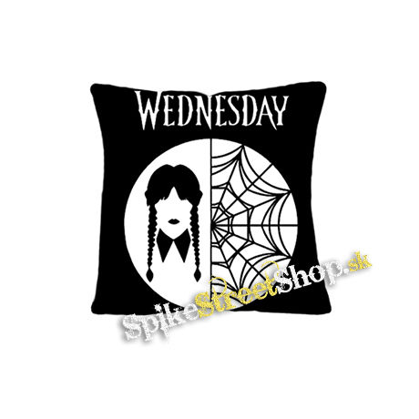 WEDNESDAY - Addams Braids & Spiderweb Motive - vankúš