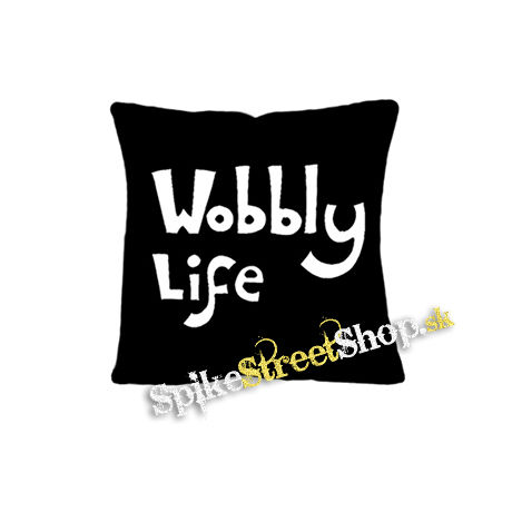 WOBBLY LIFE - Logo White - vankúš