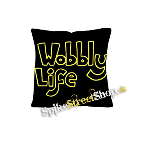 WOBBLY LIFE - Logo Yellow - vankúš