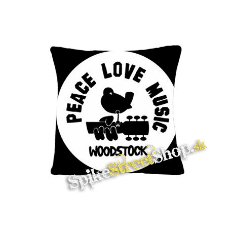 WOODSTOCK - Peace Love Music - vankúš