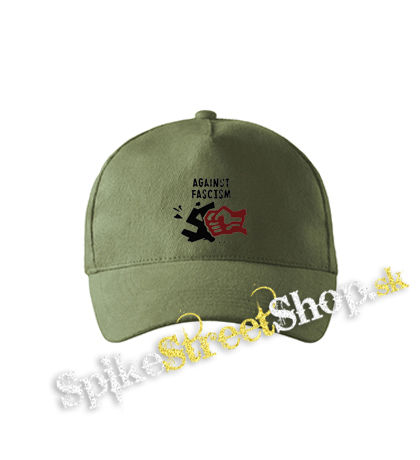 AGAINST FASCISM - olivová šiltovka army classic