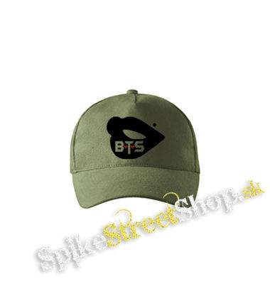 BTS - BANGTAN BOYS - Lips - olivová šiltovka army classic