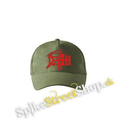 DEATH - Logo Red - olivová šiltovka army classic