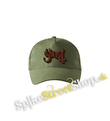 GHOST - Logo Motive 2 - olivová šiltovka army classic