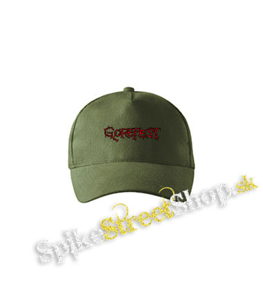 GOREFEST - Logo Red - olivová šiltovka army classic