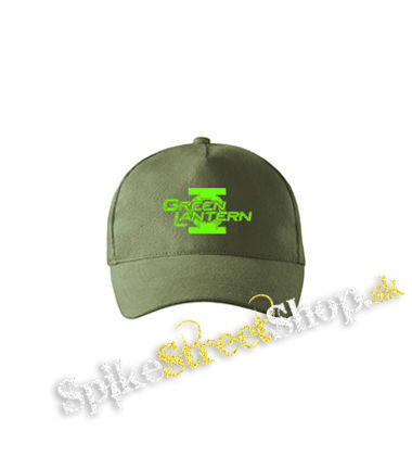GREEN LANTERN - Logo Motive 2 - olivová šiltovka army classic