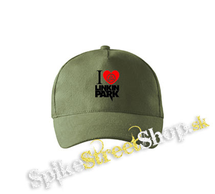 I LOVE LINKIN PARK - olivová šiltovka army classic