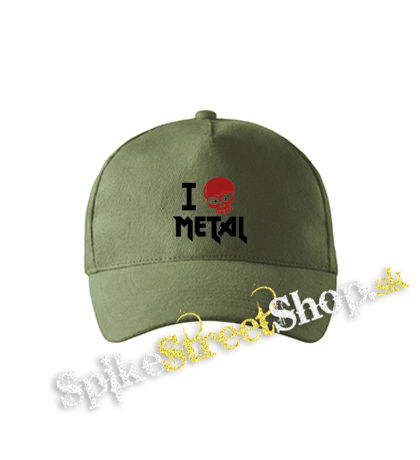 I LOVE METAL - olivová šiltovka army classic