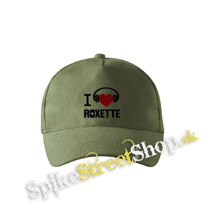 I LOVE ROXETTE - olivová šiltovka army classic