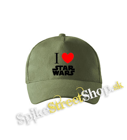 I LOVE STAR WARS - olivová šiltovka army classic