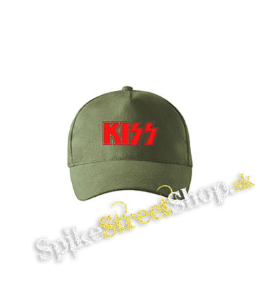 KISS - Red Logo - olivová šiltovka army classic