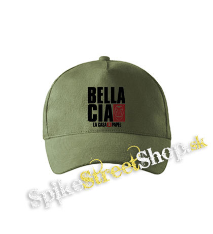 LA CASA DE PAPEL - Bella Ciao - olivová šiltovka army classic