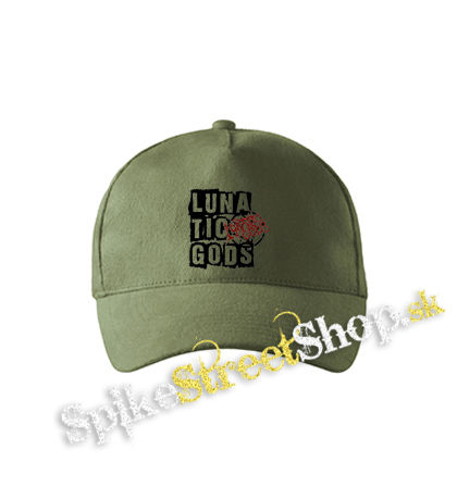 LUNATIC GODS - Logo Lunatic Gods - olivová šiltovka army classic