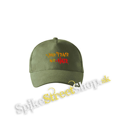 MAKE PEACE NOT HATE - olivová šiltovka army classic