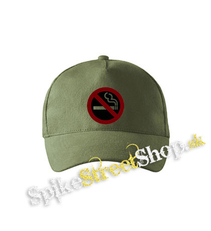 NO SMOKING - olivová šiltovka army classic