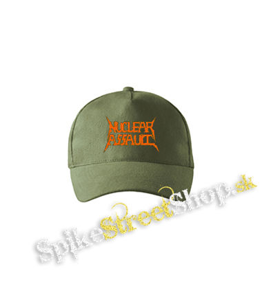 NUCLEAR ASSAULT - Logo Yellow - olivová šiltovka army classic