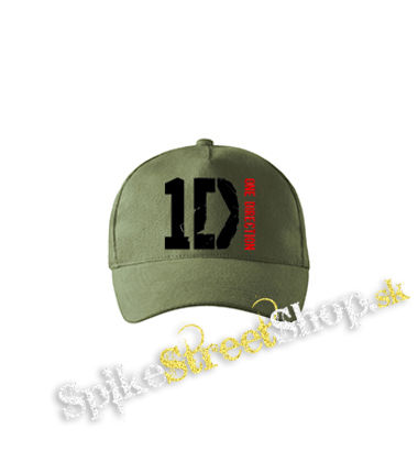 ONE DIRECTION - Red Logo - olivová šiltovka army classic