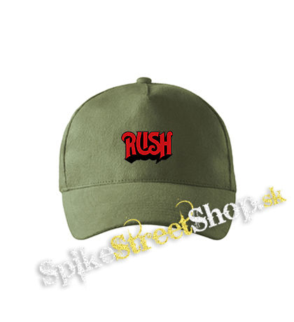 RUSH - Logo Red - olivová šiltovka army classic