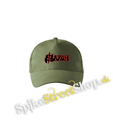 SAXON - Logo - olivová šiltovka army classic