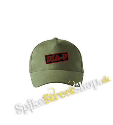SKA-P - Red Logo - olivová šiltovka army classic
