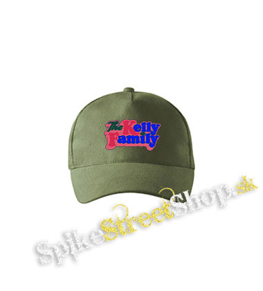 THE KELLY FAMILY - Logo Colour - olivová šiltovka army classic