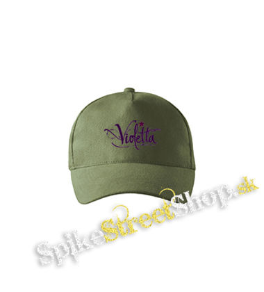 VIOLETTA - Logo - olivová šiltovka army classic