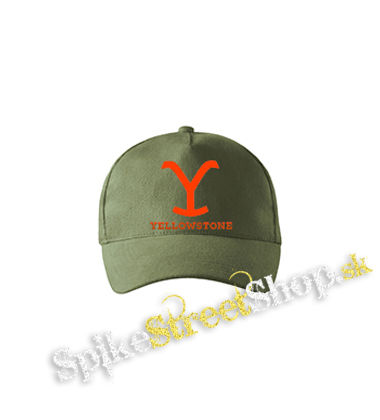 YELLOWSTONE - Logo - olivová šiltovka army classic