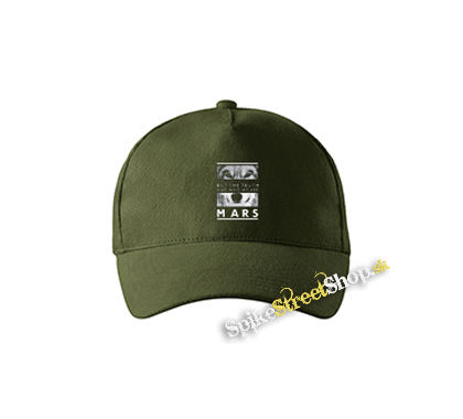 30 SECONDS TO MARS - Wolf - zelená šiltovka vo farbe "military green"