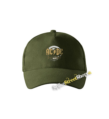 ACDC - Gold Rock Or Bust - zelená šiltovka vo farbe "military green"