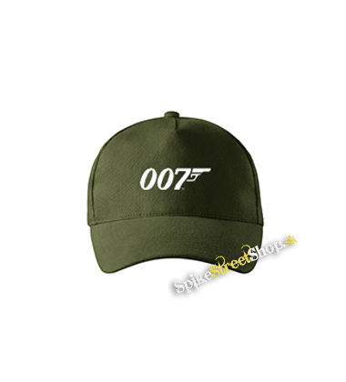 AGENT JAMES BOND 007 - Symbol - zelená šiltovka vo farbe "military green"