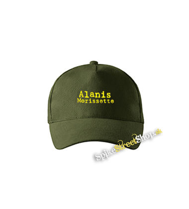 ALANIS MORISSETTE - Logo - zelená šiltovka vo farbe "military green"