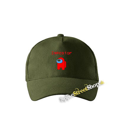AMONG US - Impostor - zelená šiltovka vo farbe "military green"