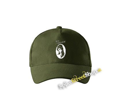 AMY WINEHOUSE - Portrait - zelená šiltovka vo farbe "military green"