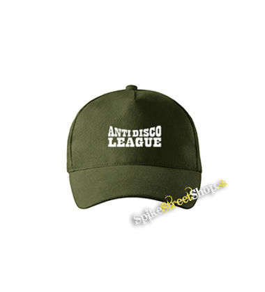 ANTI DISCO LEAGUE - Logo - zelená šiltovka vo farbe "military green"