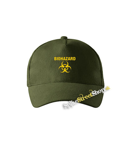 BIOHAZARD - Yellow Logo Crest - zelená šiltovka vo farbe "military green"