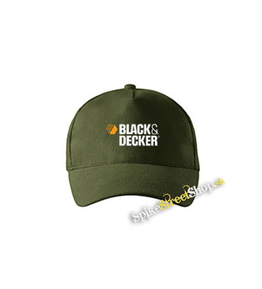 BLACK & DECKER - Logo - zelená šiltovka vo farbe "military green"
