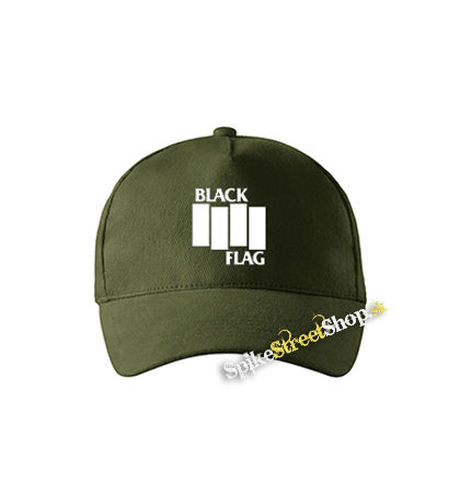 BLACK FLAG - Logo Crest - zelená šiltovka vo farbe "military green"