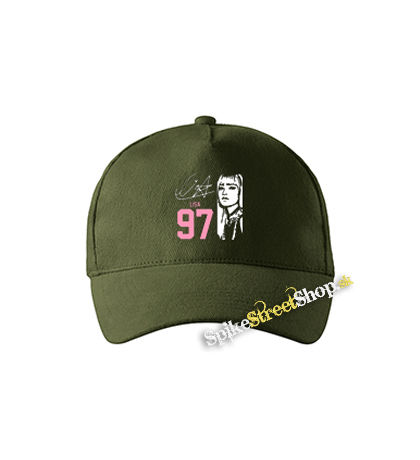 BLACKPINK - Lisa 97 Signature Portrait - zelená šiltovka vo farbe "military green"
