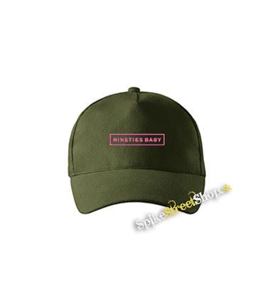 BLACKPINK - Nineties Baby - zelená šiltovka vo farbe "military green"