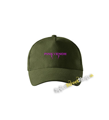 BLACKPINK - Pink Venom - zelená šiltovka vo farbe "military green"