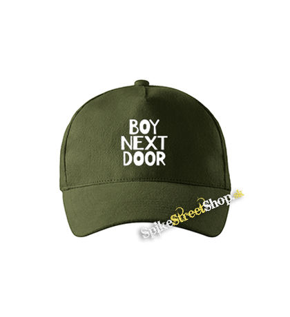 BOYNEXTDOOR - Logo Kpop Band - zelená šiltovka vo farbe "military green"