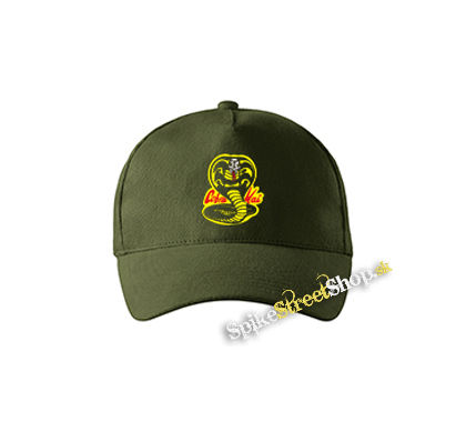 COBRA KAI - Red Logo - zelená šiltovka vo farbe "military green"