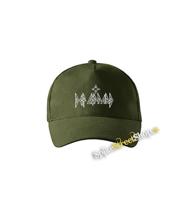 DEF LEPPARD - Logo 3 - zelená šiltovka vo farbe "military green"