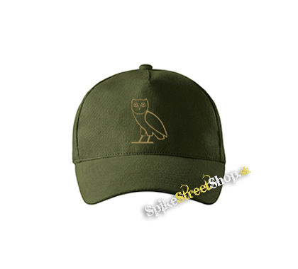 DRAKE - OWL SYMBOL - zelená šiltovka vo farbe "military green"