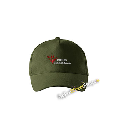 CHRIS CORNELL - Logo - zelená šiltovka vo farbe "military green"